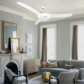 Resim 40 Watt, 3 Işık Modlu, 6 Kademeli, Kumandalı, Çok Şık ve Kaliteli Tavan Vantilatörü Ledli Vantilatör 