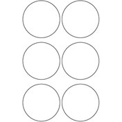 Resim Beyaz Reflective Reflektif 6'lı Yuvarlak Sticker Paketi Otomobil Motosiklet Reflektif Parlayan Sticker Etiket Modeli 