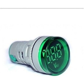 Resim Voltmetre 22 MM 220V Yeşil 