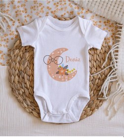 Resim Bitmeyenkartus Bk Kids Isimli Bebek Body Zıbın - Model 8 Beyaz 