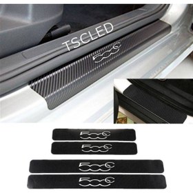 Resim TSC 500 C Karbon Kapı Eşiği Kaplama Sticker Yapıştırma 4 lu Set zz43 