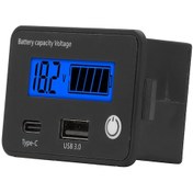Resim Dianziye Dc 8-30v Lcd Ekranlı Dijital Akü Monitörü, Usb Ve Type C Portlu Akü Kapasite Voltmetresi, Araç-motosiklet-gemi Uyumlu, Ters Polarite Korumalı, Düşük Voltaj Uyarısı 