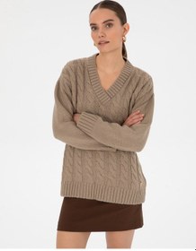 Resim Pierre Cardin Kadın Vizon Kazak /triko 50310890-vr052 Vizon 