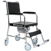 Resim Wipperman Hareketli Kolçaklı Tekerlekli Banyo Tuvalet Sandalyesi 