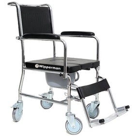 Resim Wipperman Hareketli Kolçaklı Tekerlekli Banyo Tuvalet Sandalyesi 