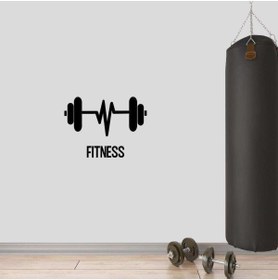Resim habune Kalp Ritimli Dumbell, Fitness Dekoratif Duvar özel yeni sticker, Çıkartma, Etiket 