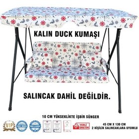 Resim Lüks Duck Vip Salıncak Minder Seti 10 Cm Süngerli Tenteli Salıncak Minder Seti Çok Renkli 
