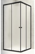 Resim Durul Duşakabin 80x90 Dikdörtgen Siyah Buzlu Cam 