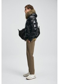 Resim Lufian Jeam Kaz Tüyü Siyah Erkek Mont 112120240 Siyah 