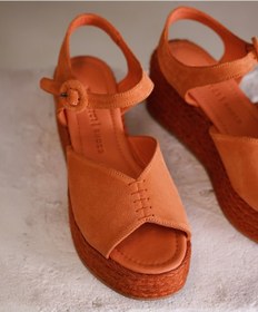 Resim Yargıcı Platform Taban Deri Espadril 25ykay4030x 582 Turuncu 