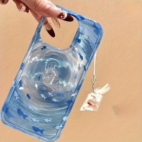 Resim 1 adet Şeffaf IND Mavi Dönen Küçük Balık Telefon Kılıfı Koi Kolyeli, Apple iPhone 15/15 Plus/15 Pro/15 Pro Max, 14/14 Plus/14 Pro/14 Pro Max, 13/13 Pro/13 Pro Max, 12/12 Pro/12 Pro Max, 11/11 Pro Max, 7/8X/Xs Serisi için Uygun, telefonlar kılıfları 