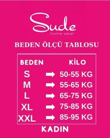 Resim Sude Kadın Bambu V Yaka Kısa Kol İnce Pijama Takımı P300/92 - 1 Adet 001 