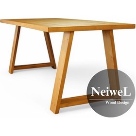 Resim Neiwel Aries Doğal Ahşap Mutfak Ve Yemek Masası-80-100 Açık Ceviz 