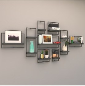 Resim Rafkestir Milano Raf Seti - Model 9 Antrasit ( Mat ) 