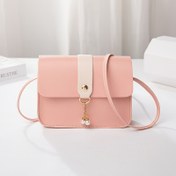 Resim 1pc Preppy Stil Sahte Deri Kare Çanta Kadınlar Için, Hafif Mesaj Çantası, Sökülebilir Askı, Manyetik Kapanış, Sahte Deri Astar, Düz Renk, Klasik Minimalist Tasarım Seyahat, İş, Balod, Parti ve Tatil Temel Ekipmanları Için 