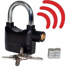 Resim 110 Desibel Alarmlı Asma Kilit Bisiklet Motosiklet Kilidi Hareket Sensörlü Alarm Ekstra Güvenlik 