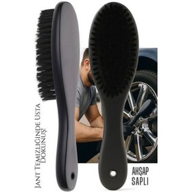 Resim Modacar Jant Temizlik Fırçası Hassas Jant Temizleme Fırçası Ahşap Saplı 