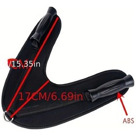 Resim Chuangyinshop Siyah Karın Kası Kemeri - Evde Spor İçin Ayarlanabilir Direnç Bantları 