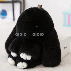 Resim Silver1 Gıoıo Yeni Yay Süsleri Tavşan Peluş Bebek Çekicilik Araba Anahtarlık Kolye (Yurt Dışından) 