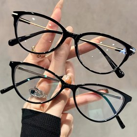 Resim 2 Çift Y2K Kedi Gözü Metal Çerçeve Gözlük - Şık ve Moda Küçük Çerçeve, PC Berrak Lens, Parti Aksesuarı, Günlük Kullanım ve Telefon-Bilgisayar İçin Uygun, Modern Tarz, Kadınlar için İki Parça Gözlük Seti 