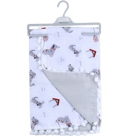 Resim Sebi Bebe Ponponlu Battaniye 70x90 CM 9212 Beyaz 