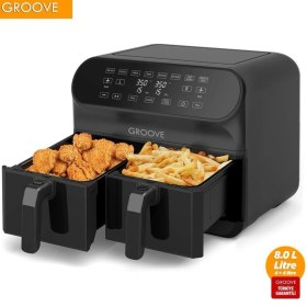 Resim Çift Hazneli 1800W Smart Airfryer 8l Siyah, Sağlıklı ve Pratik Pişirme Keyfi 