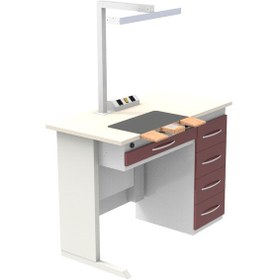 Resim Dental laboratuvar çalışma masası Beyaz 