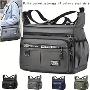 Resim Unisex Ayarlanabilir Askılı Crossbody Sırt Çantası - Günlük İşe Gidiş-Geliş, Çalışma ve Seyahat için Çok Cepli Dayanıklı Naylon Messenger Çanta - Siyah ve Birçok Renk Mevcut 
