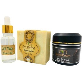 Resim Dara Karagül Kremi 70 ML + Karagül Sabunu + Gül Yağı 