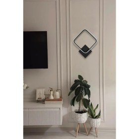 Resim Kira Aplik Siyah Renk Modern Tasarım - Hol - Banyo - Yatak Odası Gün Işığı LED Aplik 