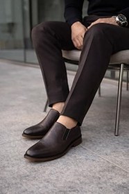 Resim Muggo CRİSH Hakiki Deri Bağcıksız Erkek Günlük Klasik Casual Ayakkabı 