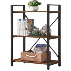 Resim Rafburada Rafburada® 3 Katlı Kitaplık, Dekoratif Kitaplık, Ahşap Kitaplık. 