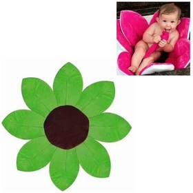 Resim Sones Yenidoğan Bebek Küveti Katlanabilir Çiçek Açan Banyo Çiçek Küveti Bebek İçin Çiçek Açan Lavabo Banyo Bebek Oyun Banyo Ayçiçeği Yastık Matı, Çap: 85cm Yeşil 