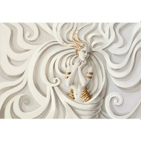 Resim 3 Boyutlu Heykel Kadın Duvar Kağıdı (361197367) 