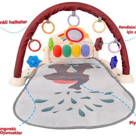 Resim Babycim Piyanolu Oyun Halısı 60 x 75 x 45 cm Bej Renkli 0 - 24 Ay Arası Çocuklar İçin 