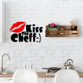 Resim BK Gift Dekoratif Doğal Ahşap Raf ve Mutfak Duvar Süsü-2 