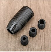 Resim Chuangyinshop Siyah Karbon Fiber Vites Topu Manuel Şanzıman İçin 70mm Kırmızı Siyah Ergonomik Tasarım 