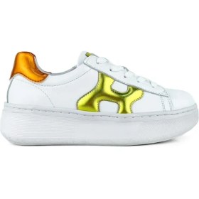 Resim Cici Bebe Ayakkabı Deri Beyaz Renkli Hologram Kız Çocuk Günlük Ayakkabı 