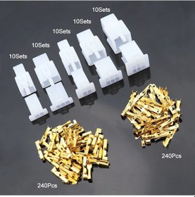 Resim 580 Parça Elektrik Kablo Konnektör Terminal Seti 2 3 4 6 9 Pin Erkek Dişi 2.8mm Otomotiv Bisiklet Ba 