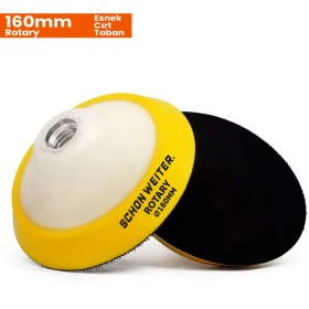 Resim Rotary Cırt Taban 160 Mm Esnek Polisaj Makinesi Tablası Schön Weiter 1 Adet 