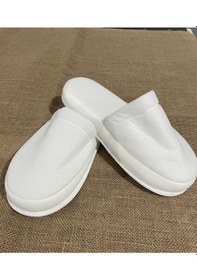 Resim Çift Kat Polyester Havlu Süslenebilir Lohusa Terliği 5 Çift 