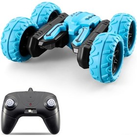 Resim Ruicoo S688 2.4ghz 4wd Müzikli Işıklı 360 Dönebilen Rc Stunt Araç Mavi, Tek Pil Diğer 