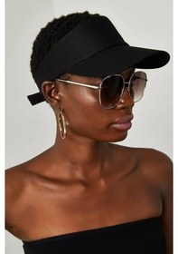 Resim Shopiolog Unisex Uv Koruyucu Vizör Kasket Siperlik Tenis Şapka Beyaz-siyah 