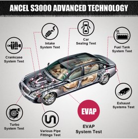 Resim GÜMRÜK BEY ANCEL S3000 Ancel S3000 EVAP Gaz Kaçağı Tespiti ve Yakıt Borusu Teşhis Cihazı 12V Tüm Araçlar İçin 