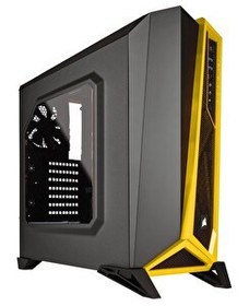 Resim Corsair Spec-Alpha CC-9011094-WW Powersız Çelik Siyah/Sarı Pencereli Oyuncu Bilgisayar Kasası 