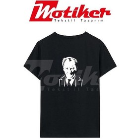 Resim Mustafa Kemal Atatürk Silüeti Baskılı Tshirt Modeli 