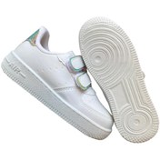 Resim Unisex Kız Erkek Çocuk Cırt Cırtlı Spor Ayakkabı Sneaker - Hologram Mavi 