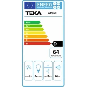 Resim Teka Duvar Tipi Davlumbaz Siyah ATV 60 BK 