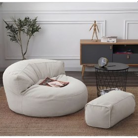 Resim Good Night Twist Berjer Aktivite Koltuğu Ve Ayak Pufu Kırık Beyaz 