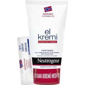 Resim Neutrogena Parfümsüz El Kremi 75 ML + Dudak Kremi 